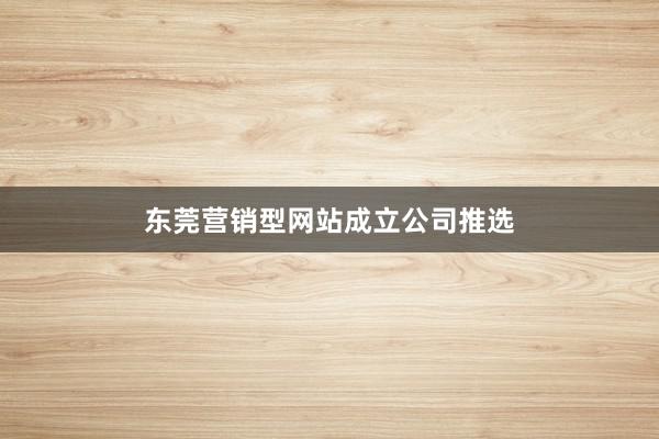 东莞营销型网站成立公司推选